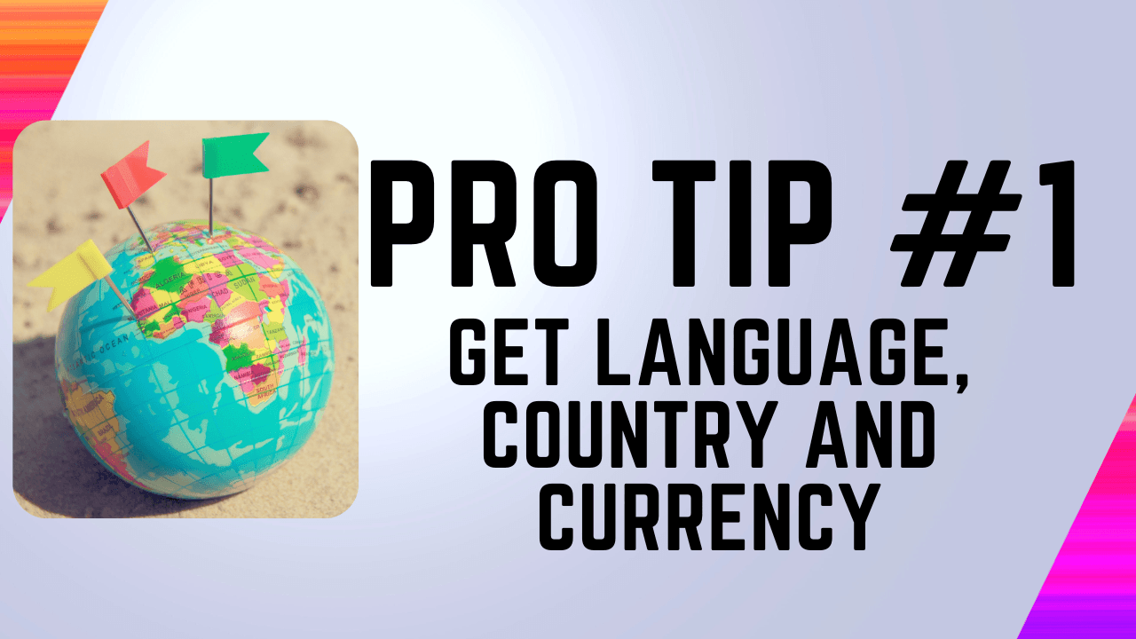 Flutter PRO tip #1: Get the language, country and currency of your user