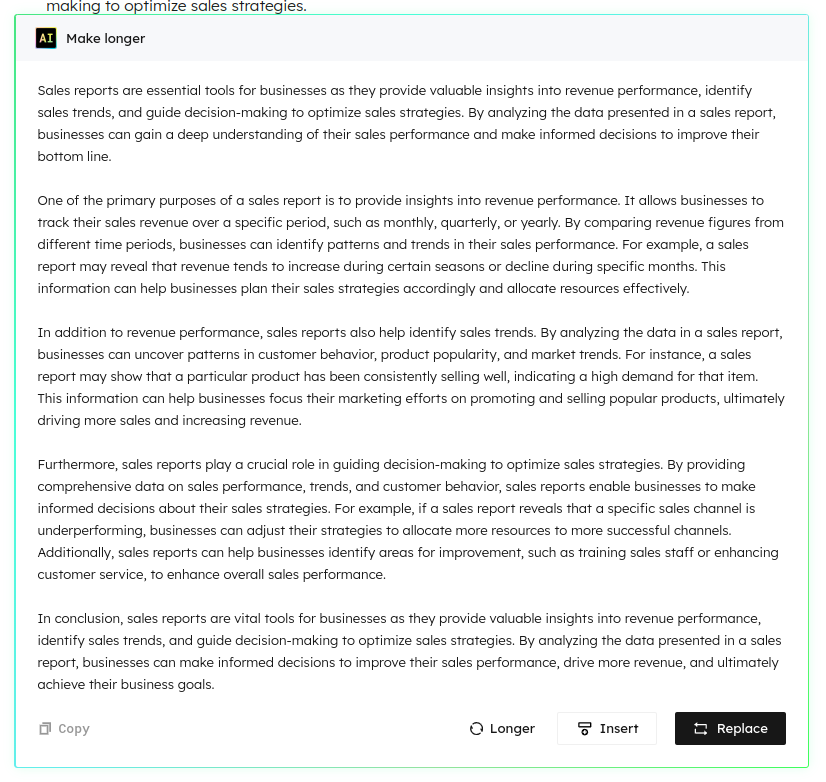The artificial intelligence has expanded the guide text that we have written, providing more details.